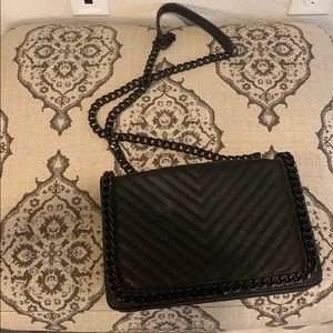 Aldo black quilted chain crossbody